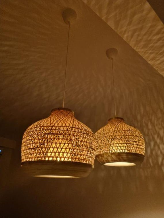 Ikea Misterhult Pendant Lamp Ceiling Chandelier Bamboo