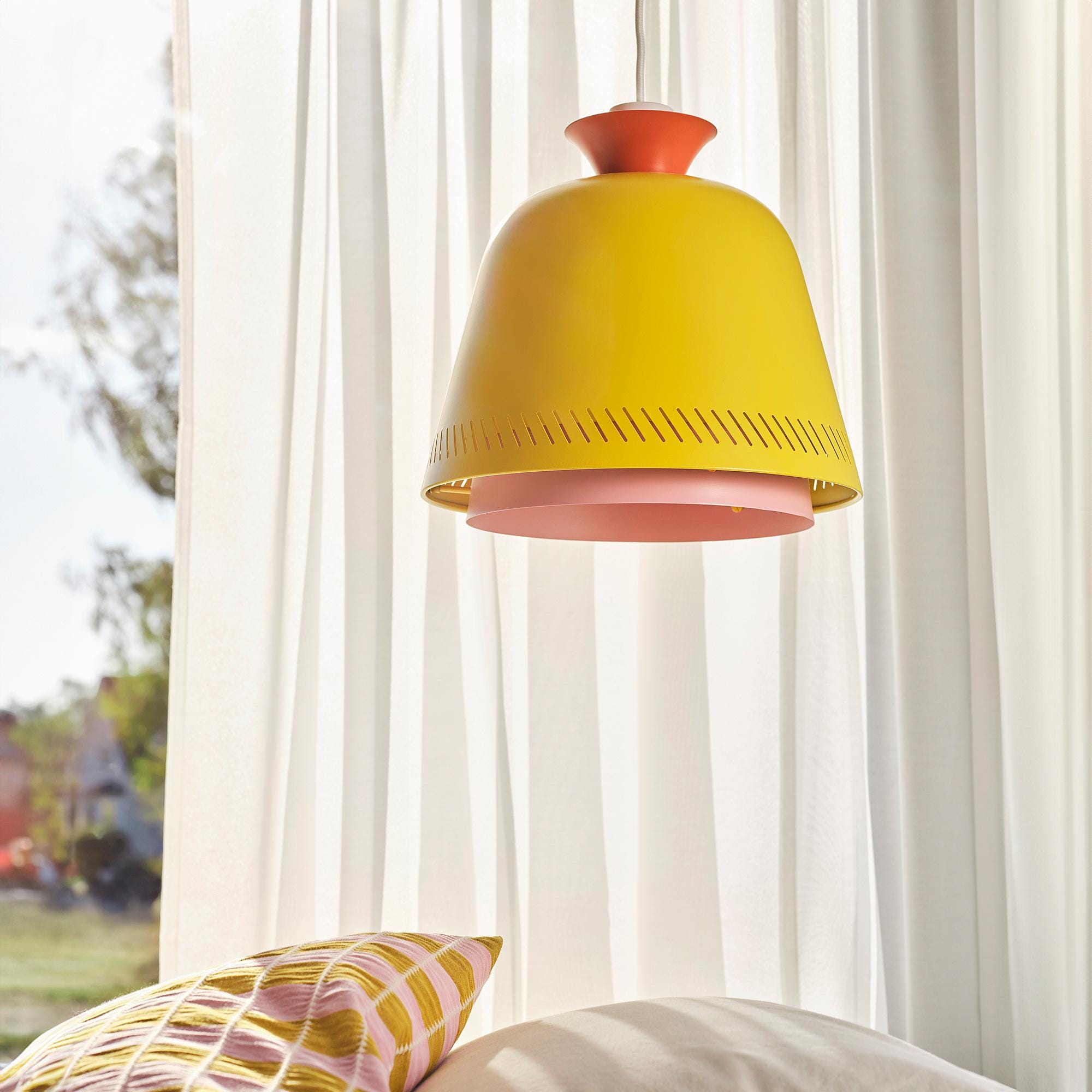 【廃盤】IKEA OMMJANGE オッミェンゲ ペンダントランプ イエロー Vintage Ikea Colourful OMMJÄNGE Pendant Lamp Swedish Decor Lights