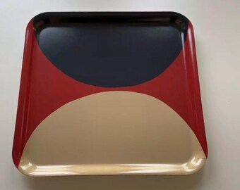 Ikea SNÖKRABBA Tray Geometric Color Block Pattern, Multicolor Serving Tray