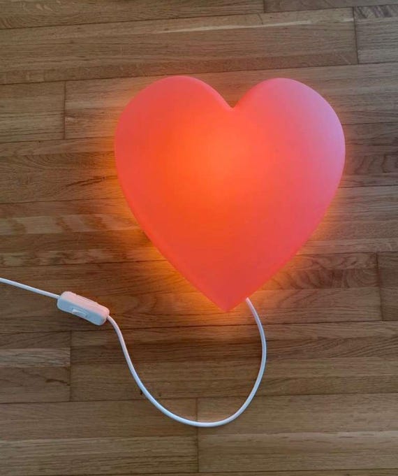 Dekorative Wandleuchte IKEA Upplist Pink Heart Lamp- Pop Art Leuchte Nachttischlampe- Nachttischlampe- Kinderzimmer