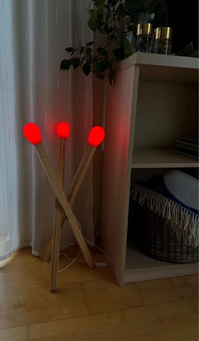Vintage Ikea Lukas Bazle Matchstick Floor Lamp New in Original Package ...