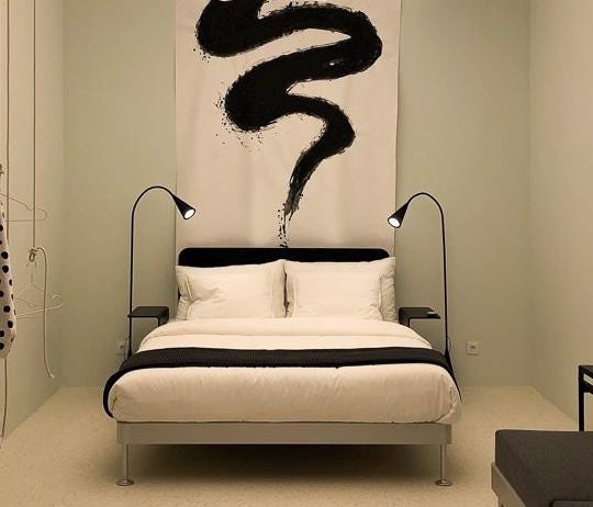 IKEA DELAKTIG LED Floor Lamp Designed by Tom Dixon, Features a