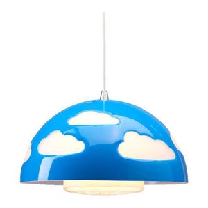 Ikea Skojig Blue Clouds Ceiling Pendant Lamp, Blue Nursery Lamp, Ikea Sky Blue Lamp, Ikea Collectable Lamp Henrik Preutz
