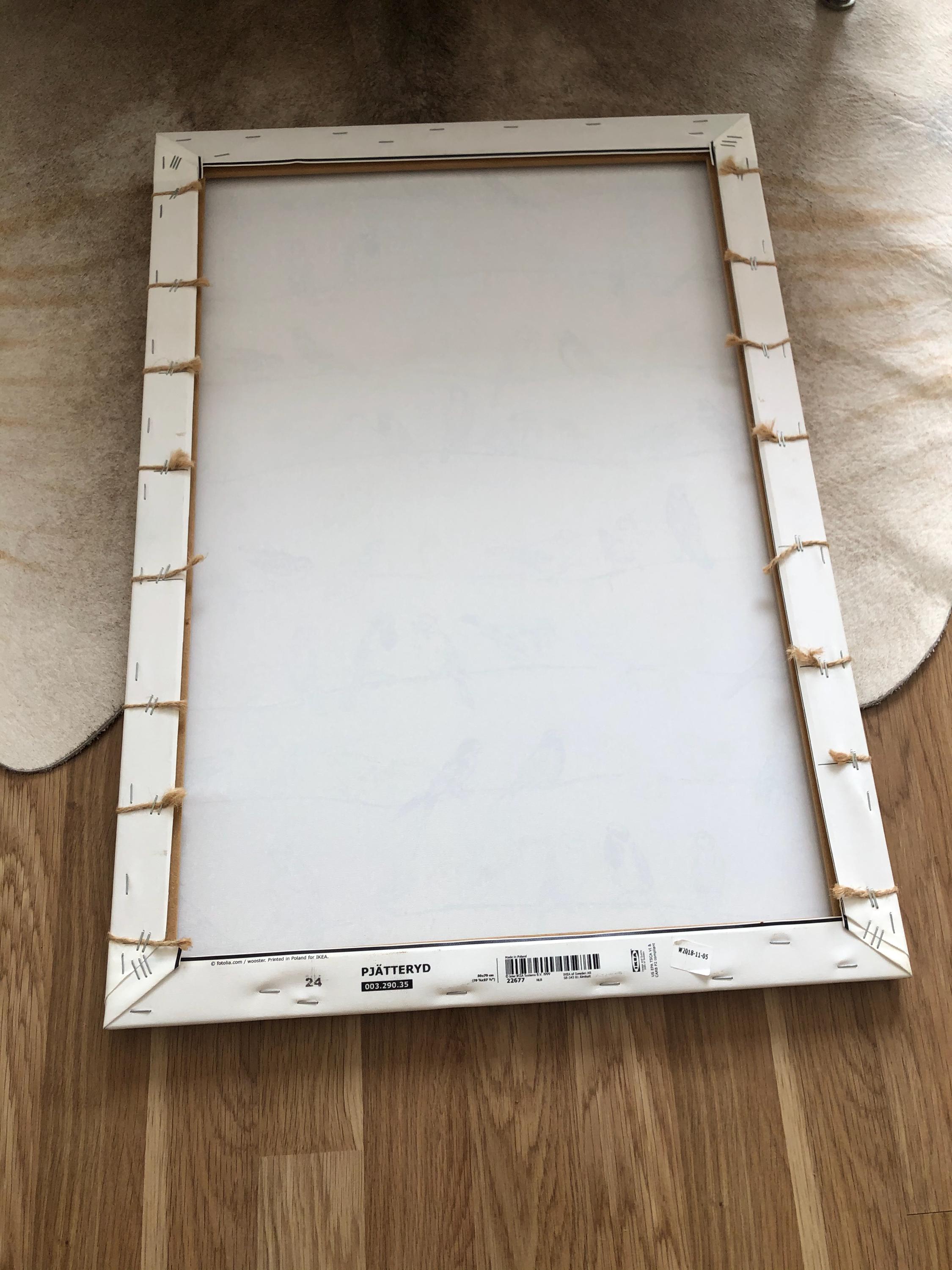 Vintage Ikea Pjatteryd 1999 Bird Canvas Note Board 19x27 Mini