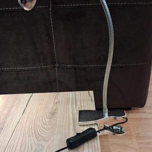 IKEA Jansjo Chrome Table Clamp Lamp, Ikea Flexible Articulating Led Desk Reading Lamp, Ikea Silver Metallic Goose Neck Spot Light
