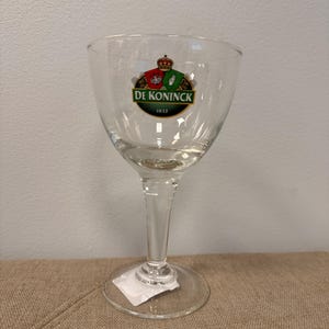 Beer Glass De Konink Stemmed Goblet Chalice 1/4 Liter