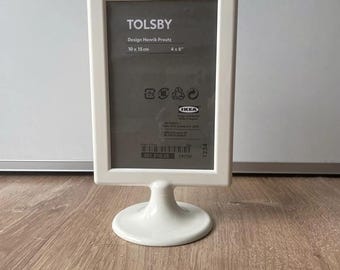 Vintage Ikea Tolsby picture frame white frame designed by Henrik Preutz retro frame Freestanding Tabletop Double-sided Postcard size RARE