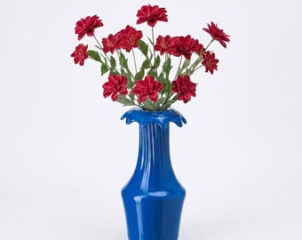 IKEA Blue Glass Zandra Rhodes IKEA Karismatisk Vase Tall Limited Edition