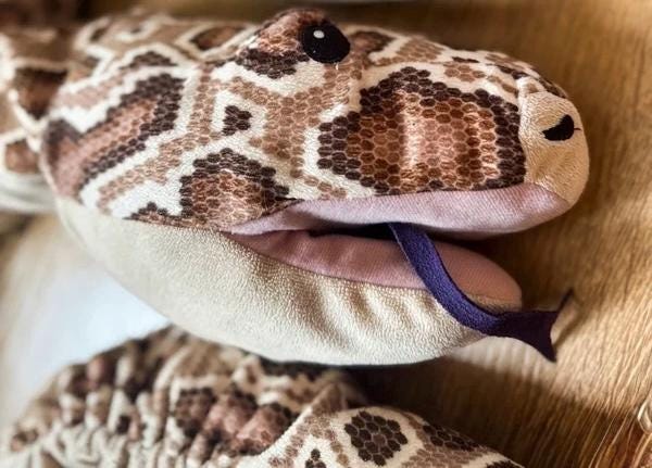 55" IKEA Djungelskog Brown Python Snake Puppet Large Toy Plush Animal ...