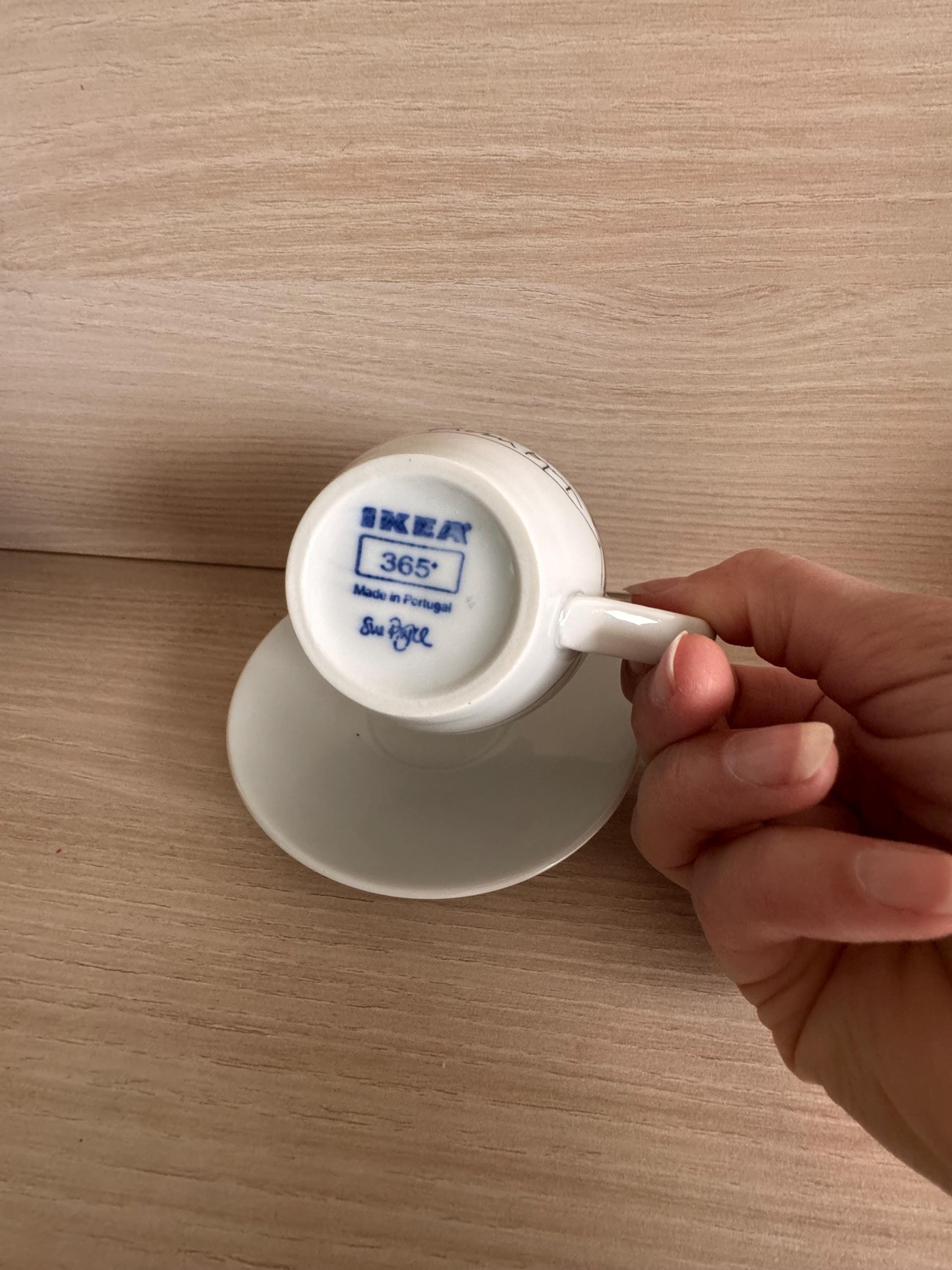 Vintage Ikea 365+ Espresso Cup and Saucer Set Susan Pryke Design