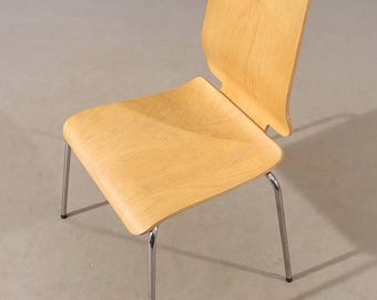 IKEA Gilbert multiplex stapelbare stoel verchroomd onderstel - Modern Scandinavisch design - niet meer leverbaar Ikea stoelen vanaf jaren 90