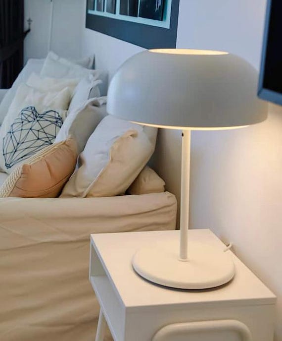 Nymane Large White Table Lamp, Discontinued IKEA Mushroom Table
