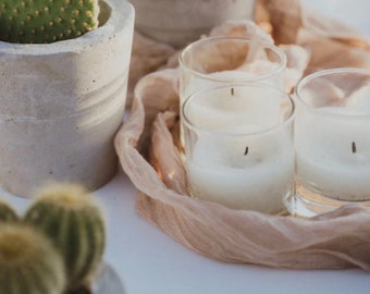 Gauze Table Runner - Ivory Cream, Sand, Natural