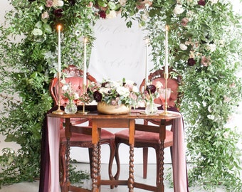 Pink Velvet Table Runner