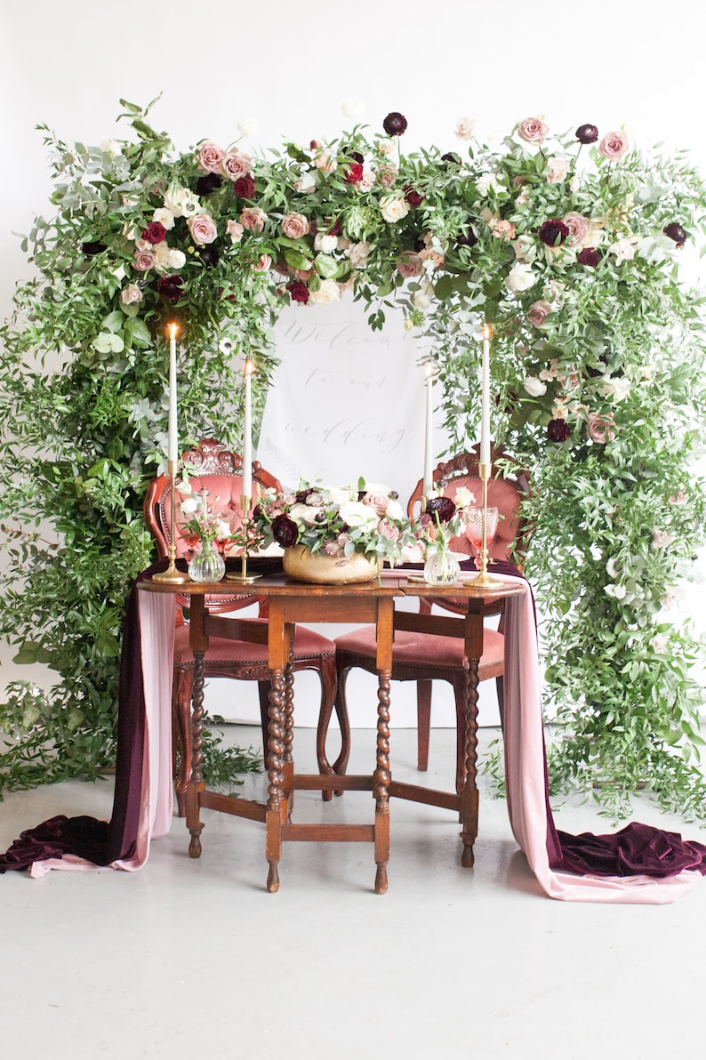 Pink Velvet Table Runner image 1