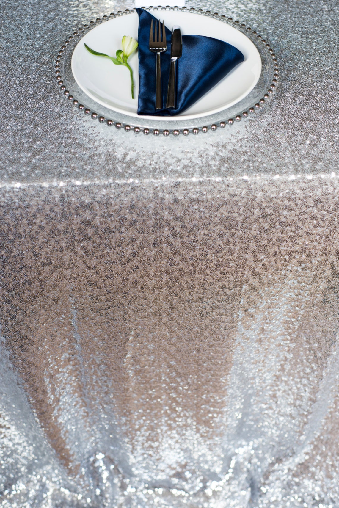 Silver Sequin Tablecloths Etsy UK