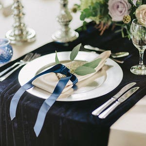 Navy Blue Table Runner - table decor