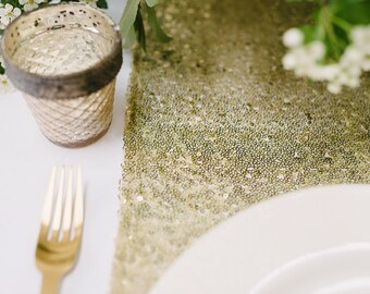 Gold  / Brass Sequin Table Runners