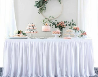 Taffeta table skirt SAMPLE SALE