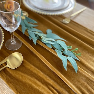 Golden Velvet Table Runner