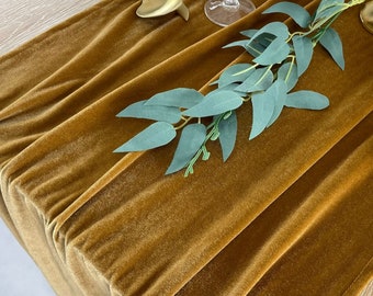 Golden Velvet Table Runner