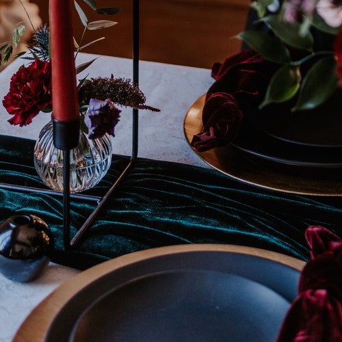 Velvet Table Runner Wedding Table Runners 40 Colors Etsy