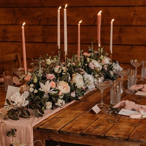 Blush Pink Table Runner - Linen look