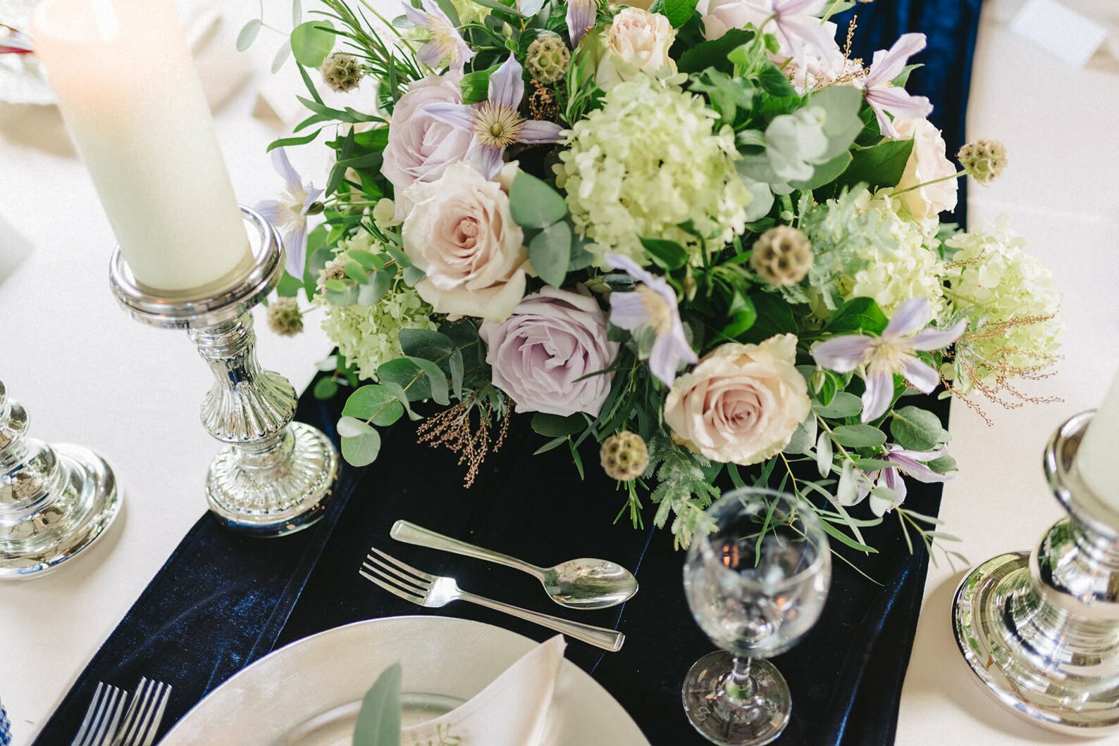 Midnight Navy Blue Velvet Table Runner Etsy Canada