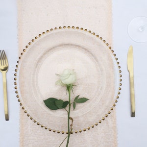 Blush Sequin Table Runners and Cloths image 3