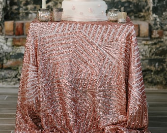 Art Deco Tablecloths Rose Gold