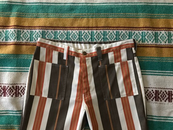 Vintage 70s Striped Pants/Vintage Denim/Striped Vi