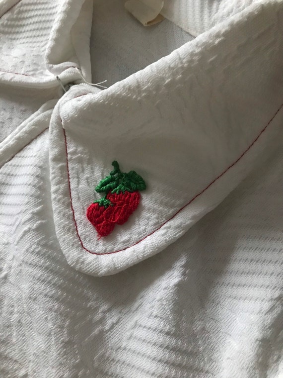 Vintage Mod Strawberry Dress/Vintage 70s Sheath Dr