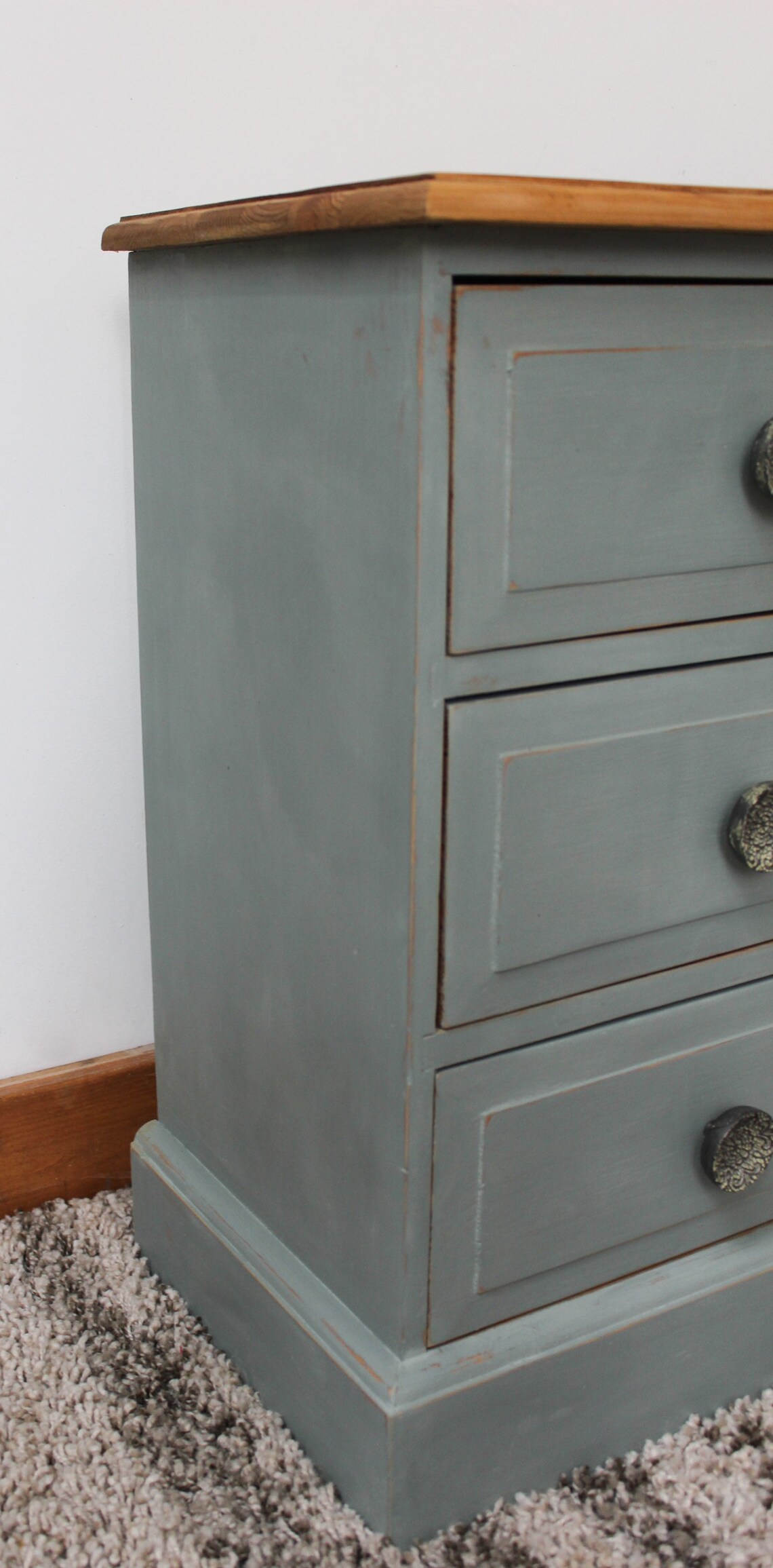 DuckEgg Blue Bedside Tables Pair of Farmhouse Solid Pine Etsy