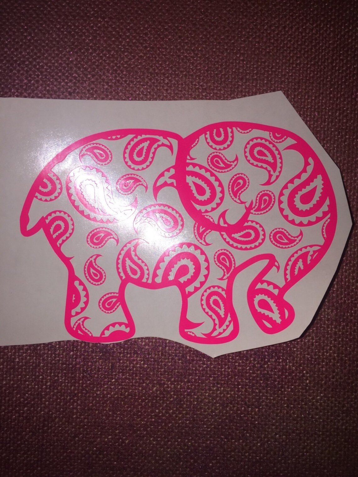 Paisley Elephant Car Decal Elephants Elephant Decal Etsy