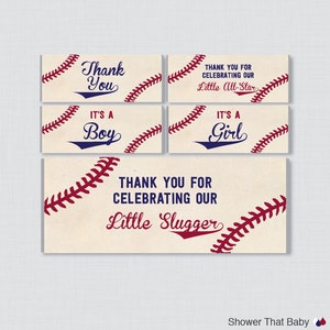 Baseball Printable Baby Shower Candy Bar Wrapper - Printable Vintage Baseball Themed Hershey Chocolate Bar Wrapper - Instant Download - 0027