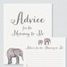 Elephant Advice for Mommy to Be Cards and Sign Printable | Etsy
