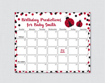ladybug calendar etsy
