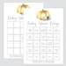 Orange Pumpkin Bingo Cards - Printable Blank Bingo Cards AND Prefilled ...