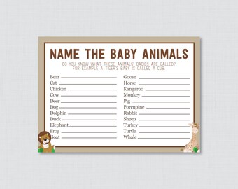 Under The Sea Baby Animal Name Game Baby Shower Baby Animal Etsy Under The Sea Baby Animal Name Game Baby Shower Baby Animal Etsy