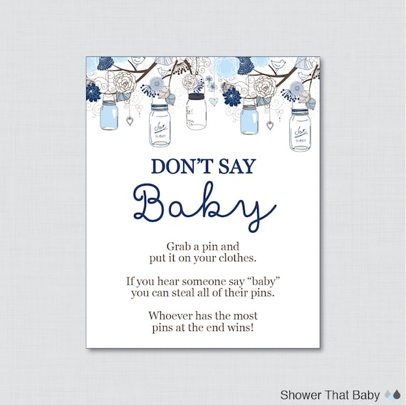 This is an image of Don T Say Baby Free Printable regarding game It is a picture of Don T Say Baby Free Printable regarding game