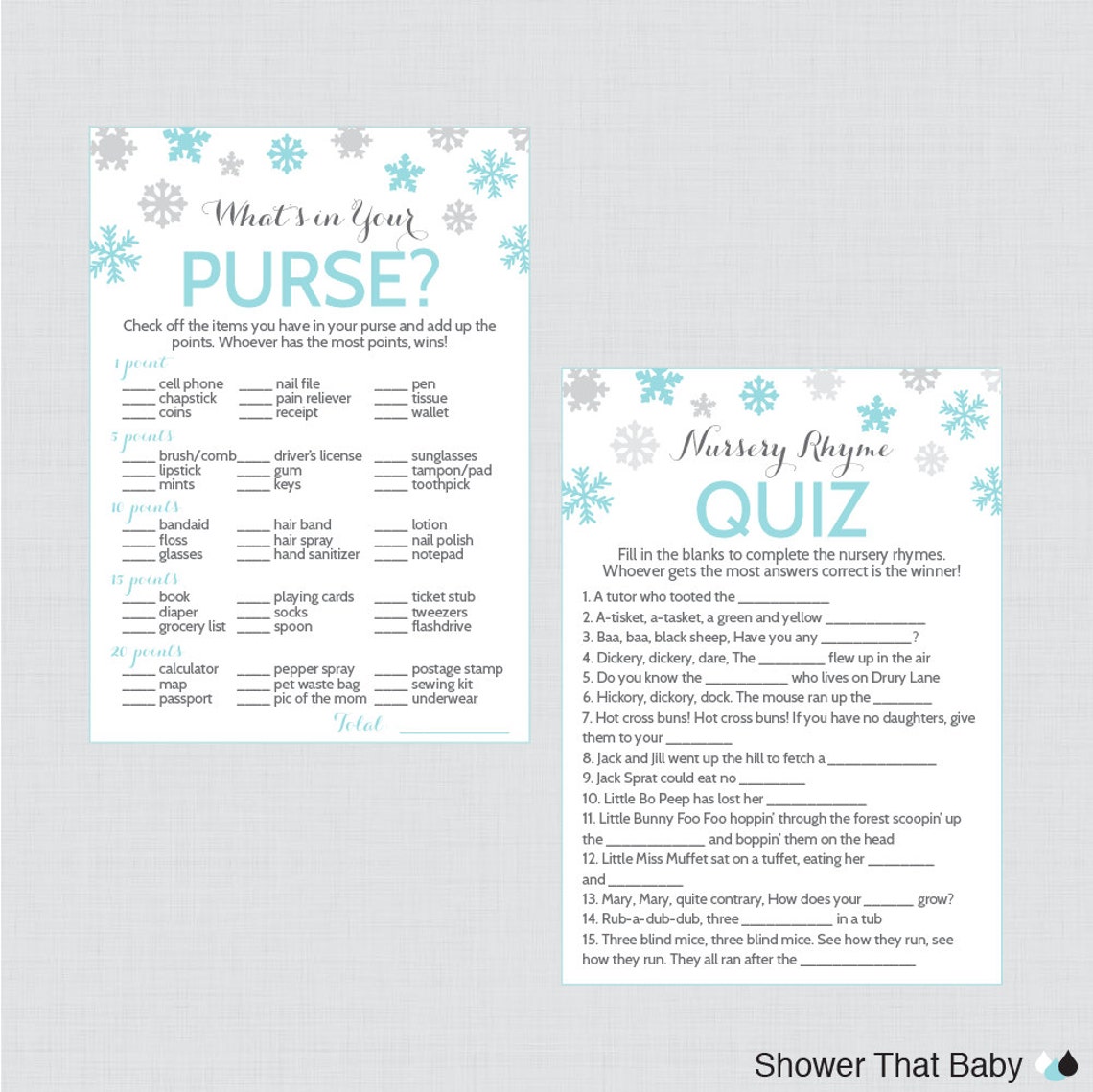 Winter Wonderland Baby Shower Games Package With Seven Etsy Winter Wonderland Baby Shower Games Package With Seven Etsy