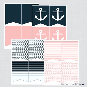 Nautical Baby Shower PRINTABLE Chair Banner "mama to Be" Mom to Be Sign ...