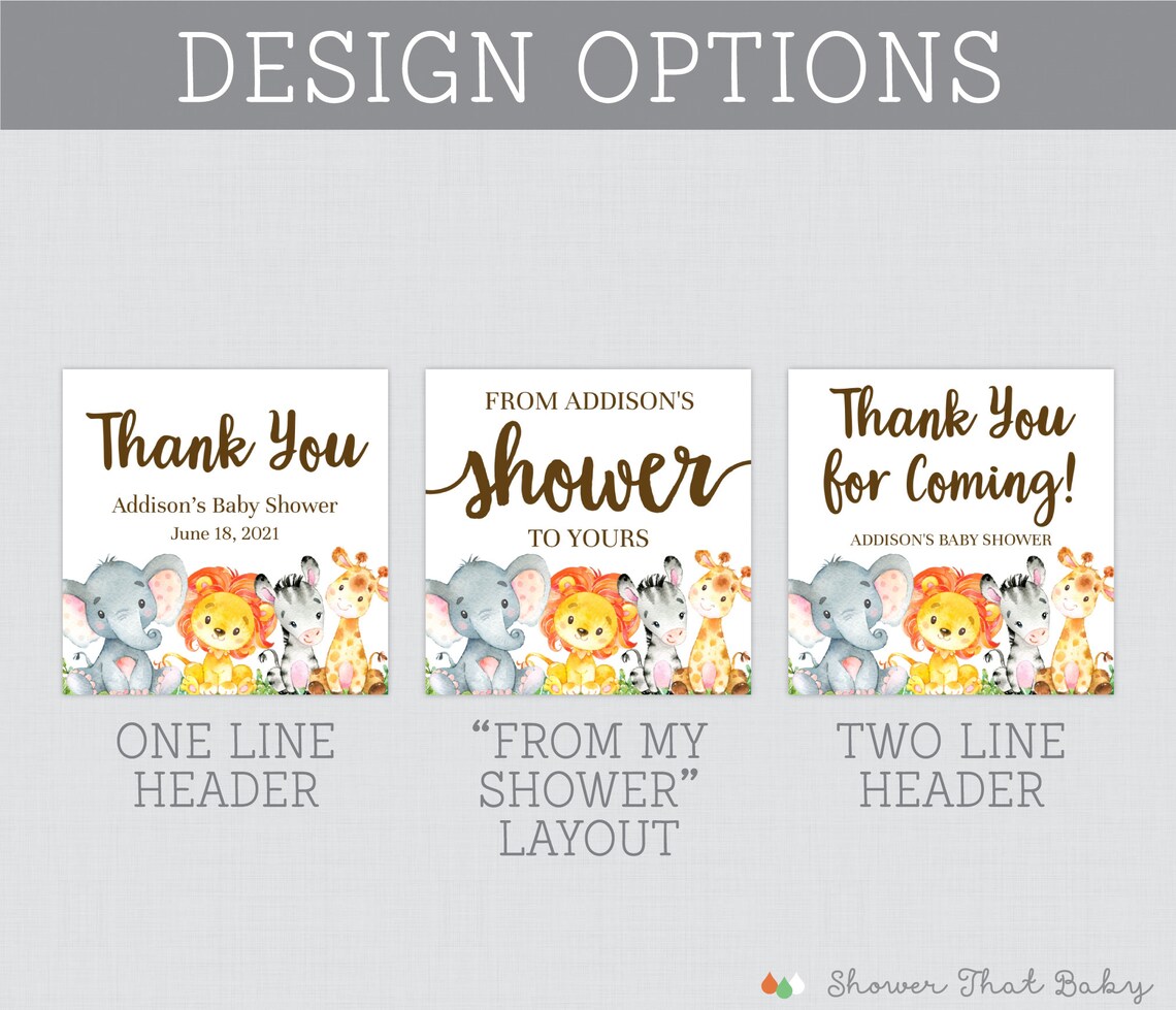 EDITABLE Safari Baby Shower Decor Package Printable Safari | Etsy
