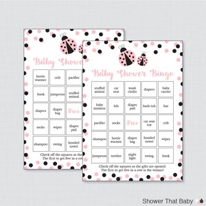 Ladybug Baby Shower Bingo Cards Printable Blank Bingo Cards - Etsy