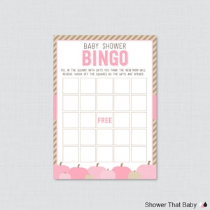 Pink Pumpkin Baby Shower Bingo Cards Printable Blank Bingo - Etsy