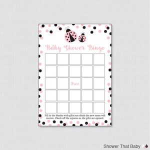 Ladybug Baby Shower Bingo Cards Printable Blank Bingo Cards - Etsy