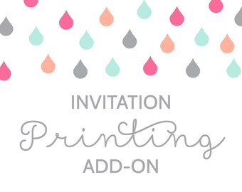 Invitation Printing for Extra Invites or to Print a Purchased Invite Design