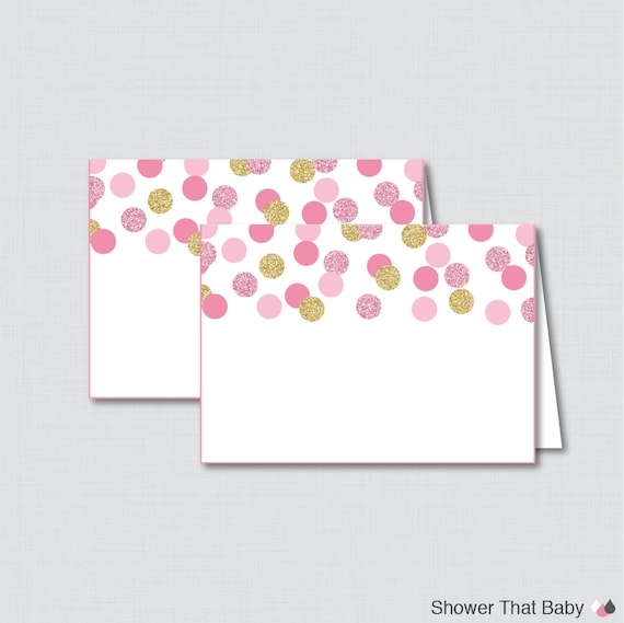 Printable Pink And Gold Food Tent Labels Cards Or Place Cards Etsy