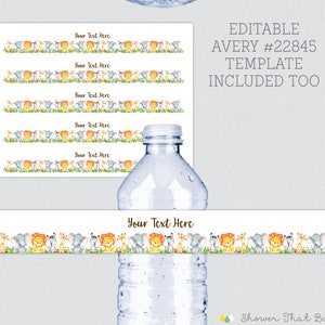 EDITABLE Safari Baby Shower Decor Package - Printable Safari Animal ...
