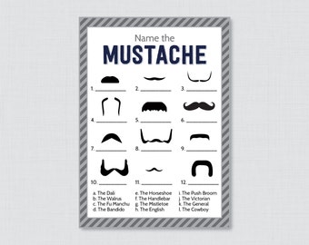 Famous Mustaches Game Printable
